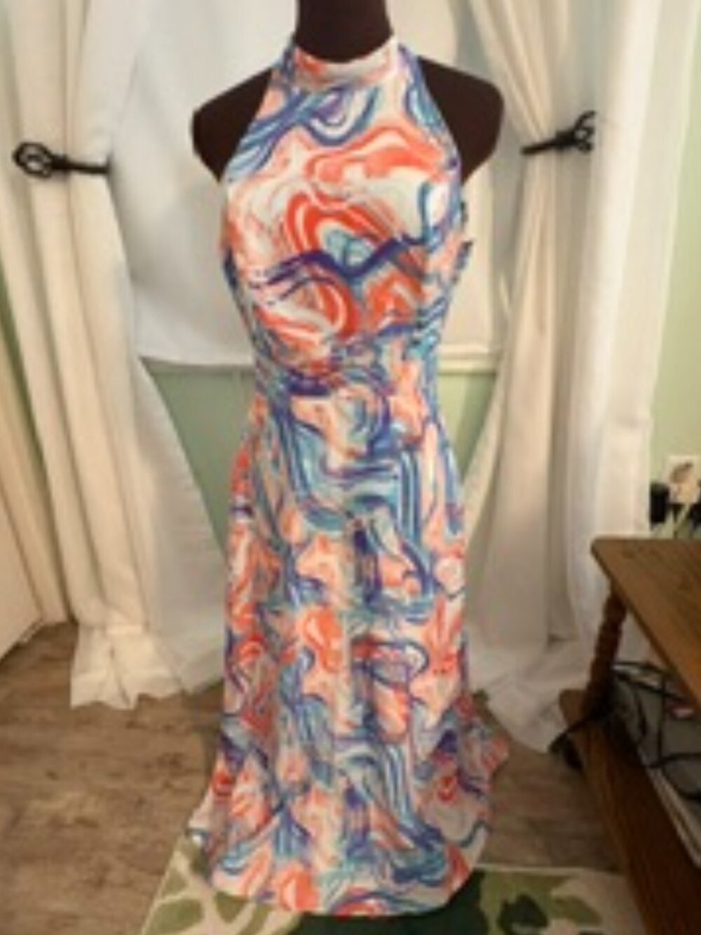 Tahari Midi Length Halter Style Dress Size 4